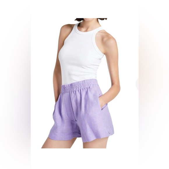 SMYTHE Purple Linen Boxer Shorts. Size large. NWOT! - Picture 1 of 5